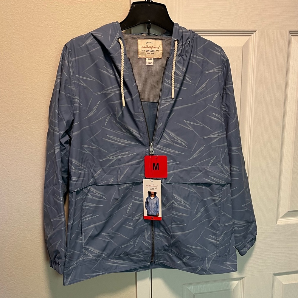 NWT Weatherproof Vintage Blue Pattern Jacket